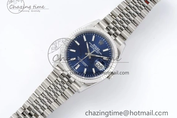 MiroTime 0214 BestValue DateJust 36 SS 116234 VSF 1:1 Best Edition 904L Steel Blue Stick Dial on Jubilee Bracelet VS 2091